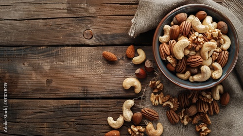 Assorted Mixed Nuts in Bowl
