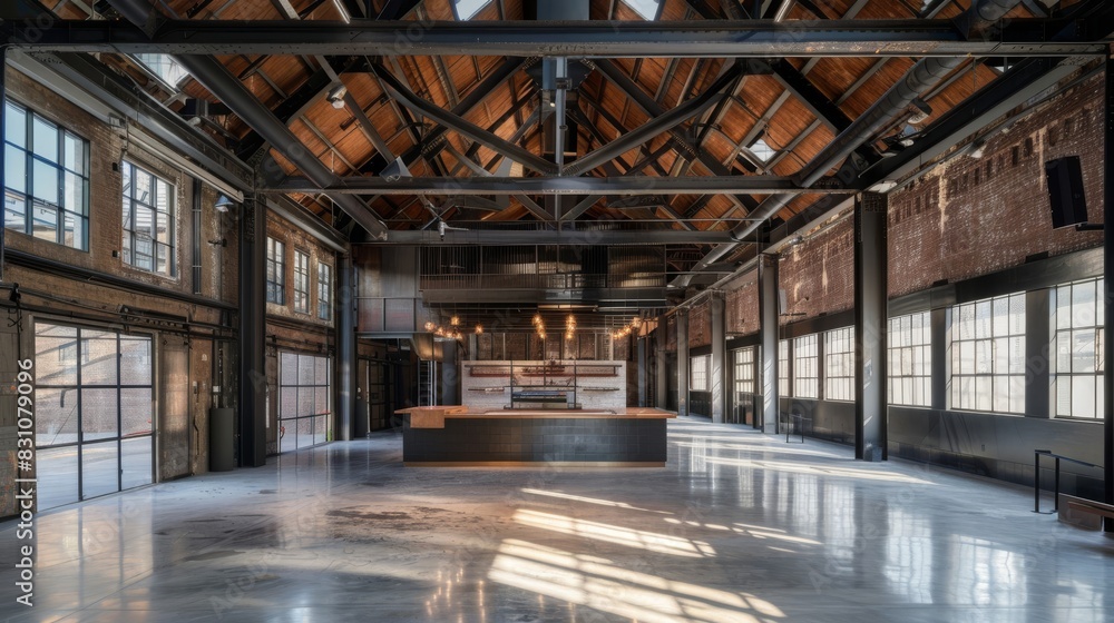 A contemporary art museum housed within a repurposed industrial building A contemporary art museum housed within a repurposed industrial building