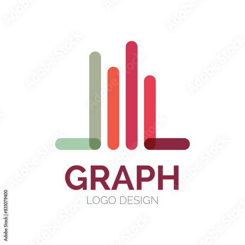 Graph logo Creative concept for web. graphic Business. finance. media projects creation. vector. on white background. icon. symbol.