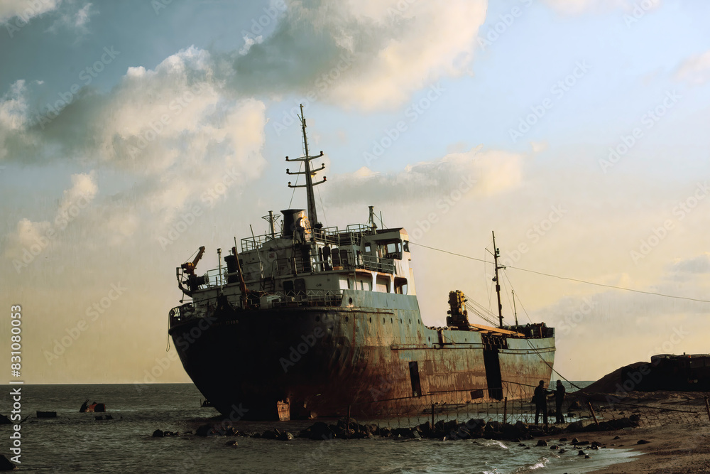abandoned tanker at sea abandoned tanker at sea
