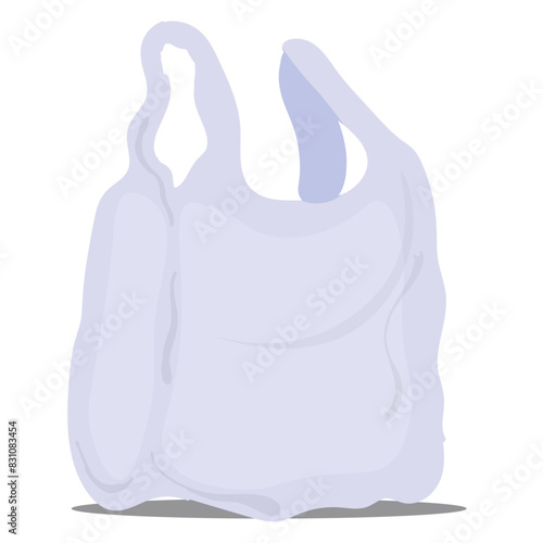 vector of polythene bag isolated on white