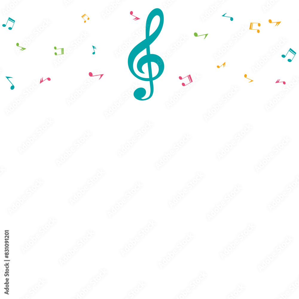 Obraz premium Vector Illustration of an Abstract Music Background