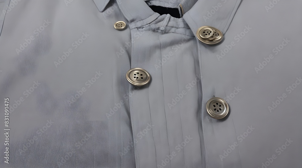 Close up of buttons on a shirt.generative.ai Close up of buttons on a shirt.generative.ai