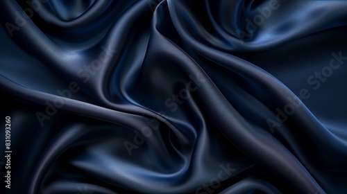 Dark blue background with a silky, luxurious finish.