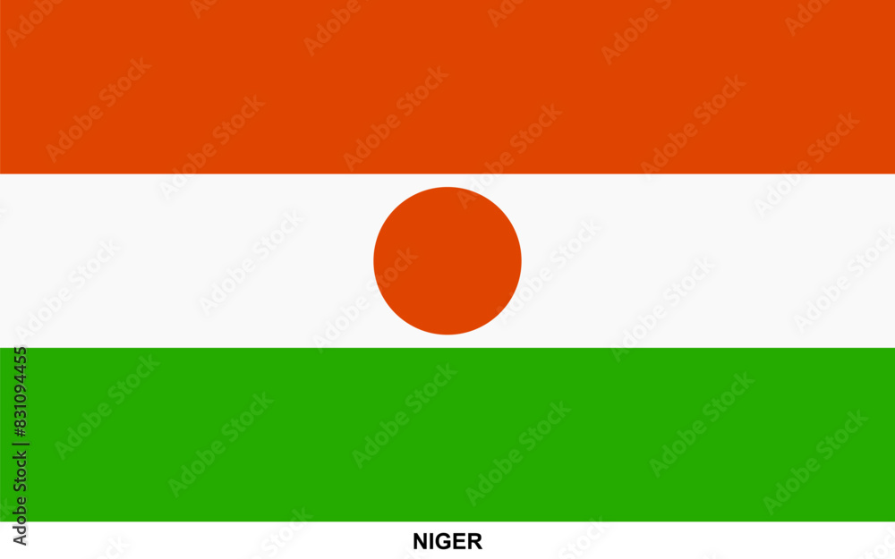 Fototapeta premium Flag of NIGER, NIGER national flag