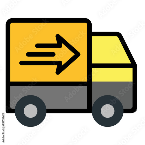 Shipment Icon in Filled Line Style