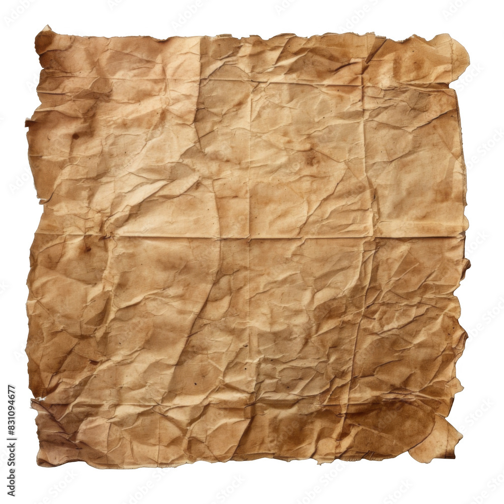Old medieval paper sheet on white background Old medieval paper sheet on white background