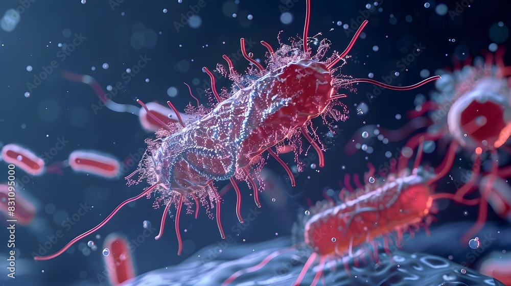 Obraz premium Bacterial Transformation Introducing New DNA into Cells