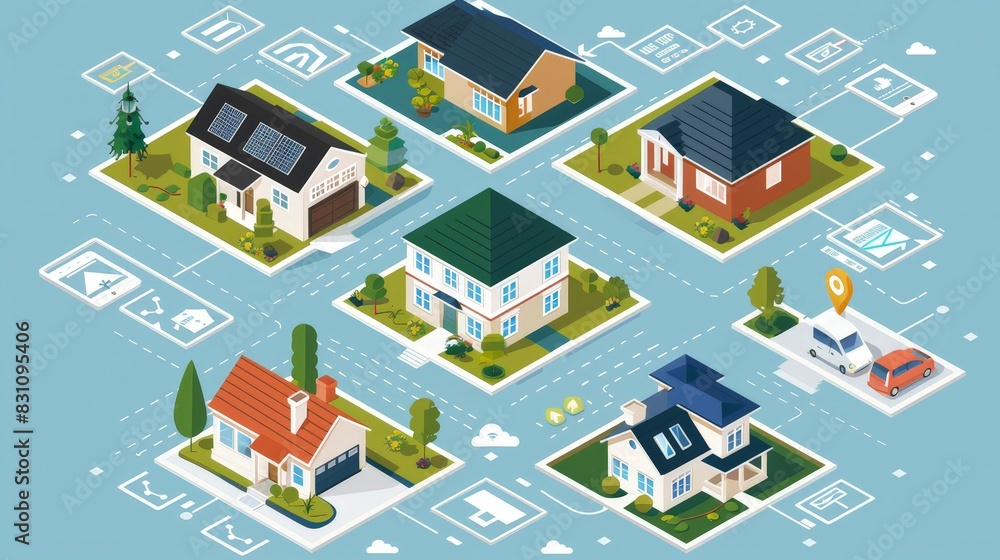 Create a detailed infographic explaining the process of buying a home. Include steps such as pre-approval, house hunting, making an offer, and closing the deal. Create a detailed infographic explaining the process of buying a home. Include steps such as pre-approval, house hunting, making an offer, and closing the deal.