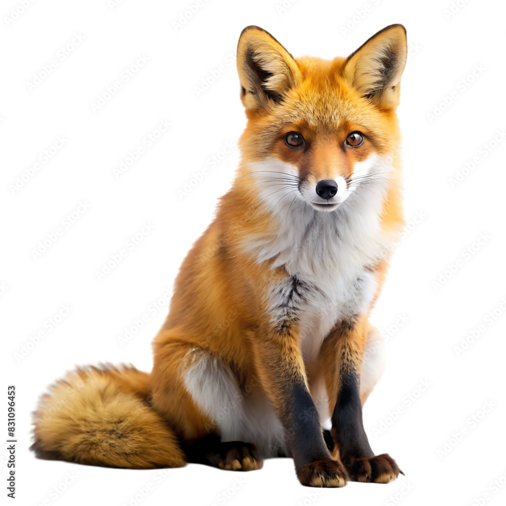red fox on transparent background red fox on transparent background