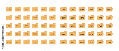 desktop interface window folders file format document shape icon isolated simple ui vector flat illustration