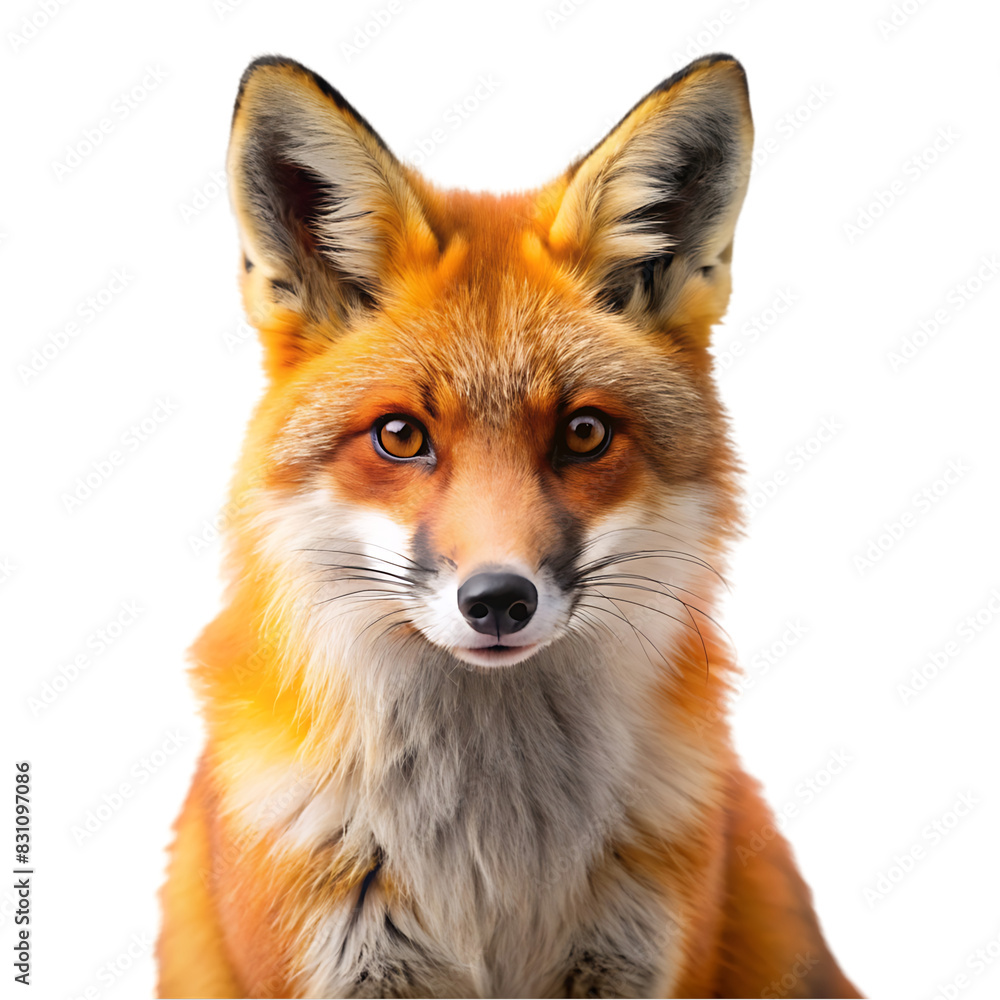 red fox on transparent background red fox on transparent background