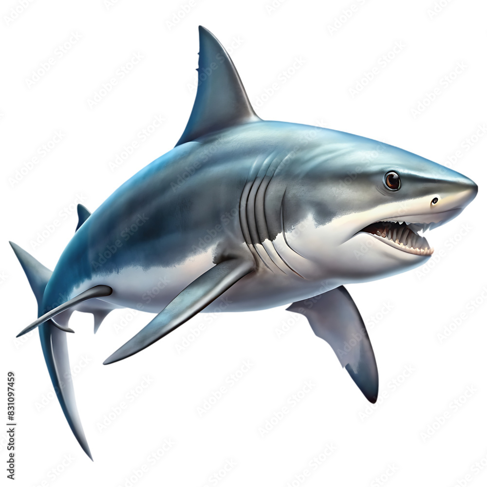 Obraz premium shark on transparent background