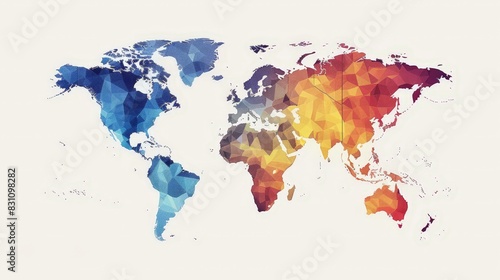 Create a world map depicting the population density of each country. Use a color gradient to represent different population densities and label major population centers.