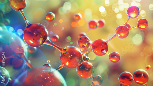 Atomic colorful structure of molecules