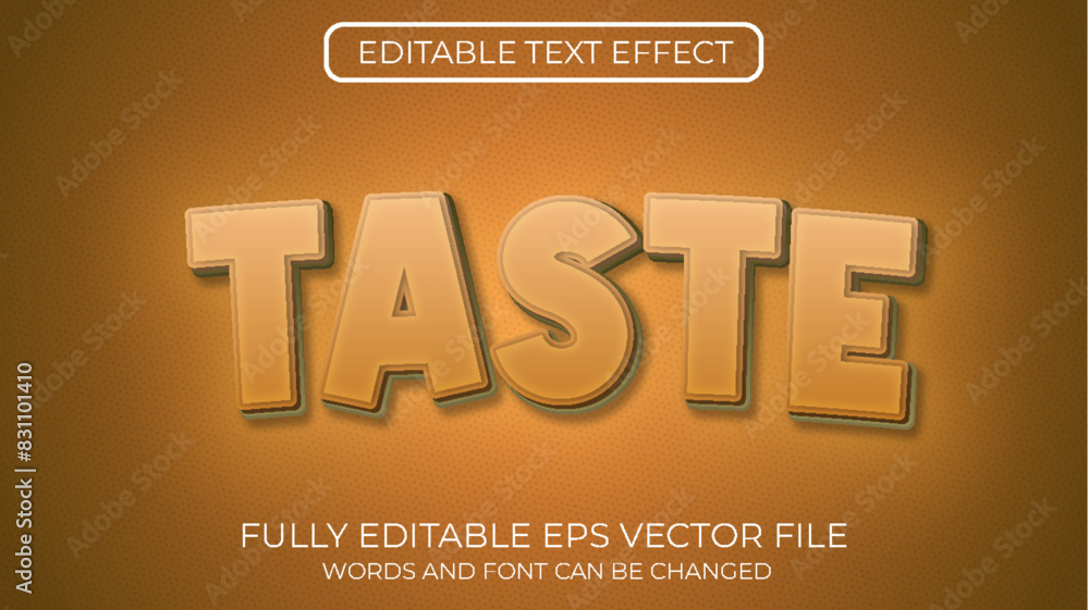 Taste editable text effect sign headline title Taste editable text effect sign headline title