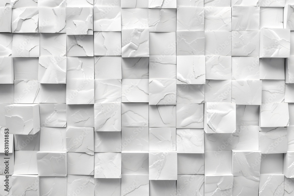 Macro white paper square wall Macro white paper square wall