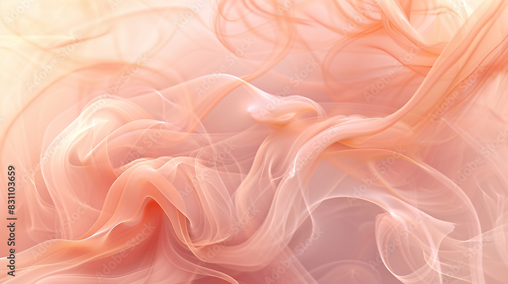 Soft elegance in swirling peach smoke, suitable for gentle and romantic visuals, Soft elegance in swirling peach smoke, suitable for gentle and romantic visuals,