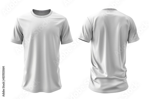 White men's classic t-shirt front and back