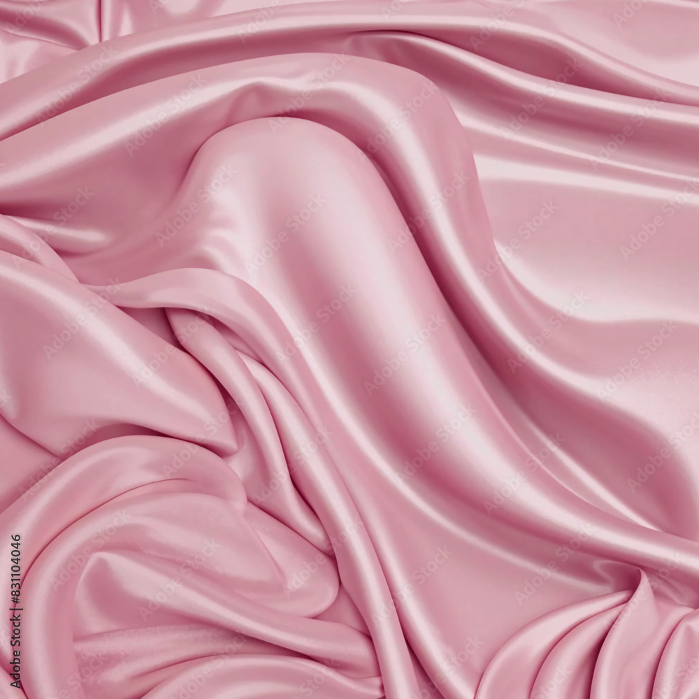 Obraz premium folds of pink satin, soft silk fabric