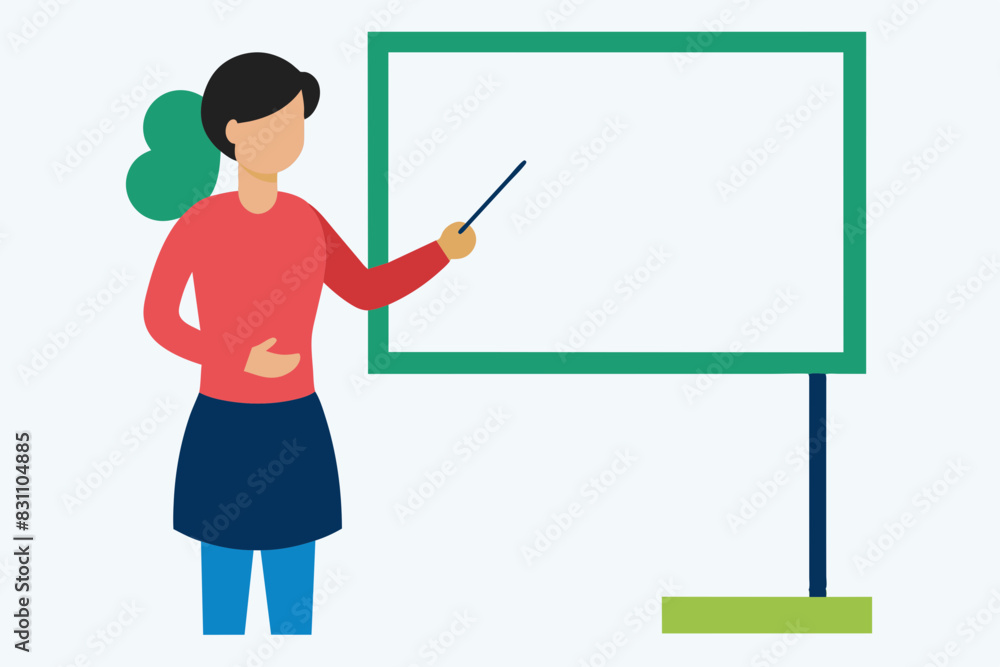 teacher is teaching illustration teacher is teaching illustration