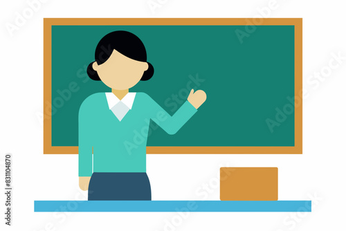 teacher is teaching illustration 