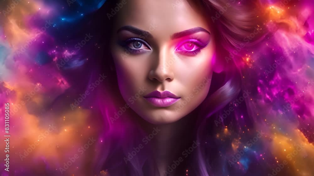 Mystical Woman With Blue Eyes Generative AI Mystical Woman With Blue Eyes Generative AI