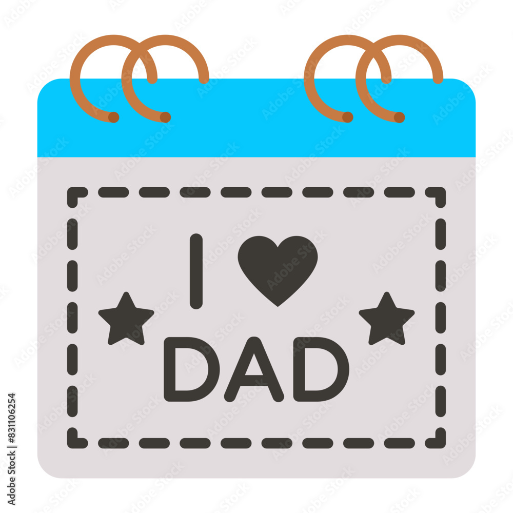 I love dad decoration object Concept, Dads day Event Calendar Vector Icon Design, Happy Fathers Day Symbol, Dads Gift Elements Sign, Parents Day Stock illustration I love dad decoration object Concept, Dads day Event Calendar Vector Icon Design, Happy Fathers Day Symbol, Dads Gift Elements Sign, Parents Day Stock illustration