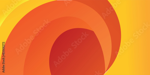 Orange papercut abstract background dynamic design vector, modern.