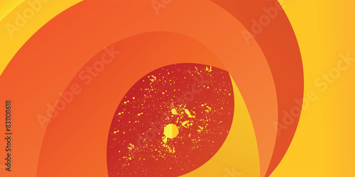 Orange papercut abstract background dynamic design vector, modern.