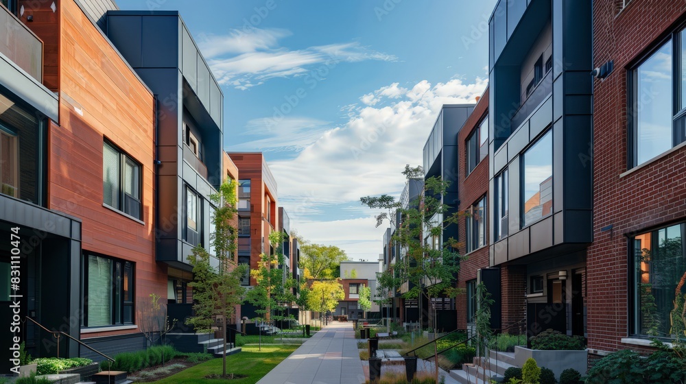 Naklejka premium Discussing the social responsibility of architects in addressing issues like affordable housing and homelessness.