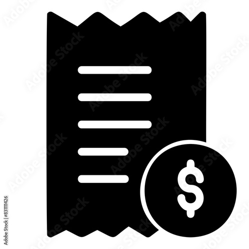 Invoice Icon in Solid Style © iconisme