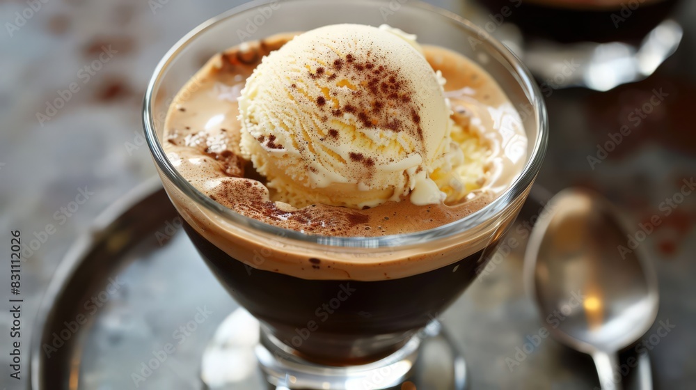 Enjoy the best of both worlds with a decadent affogato, combining espresso with a scoop of creamy vanilla ice cream. Enjoy the best of both worlds with a decadent affogato, combining espresso with a scoop of creamy vanilla ice cream.