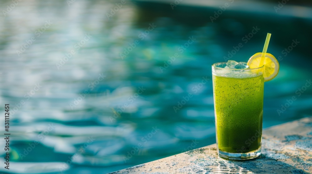Green Drink With Lemon Slice Green Drink With Lemon Slice