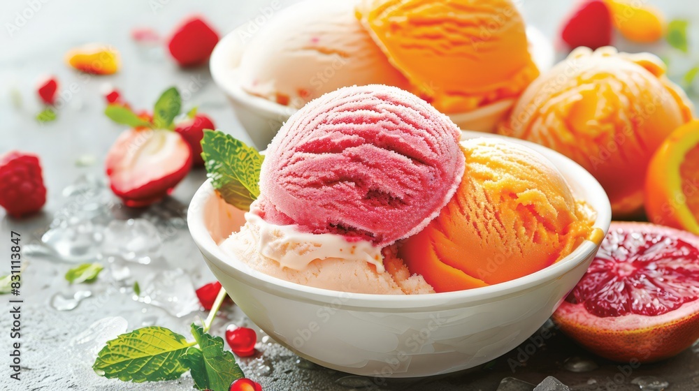 Explore the refreshing flavors of fruity sorbets, bursting with natural sweetness. Explore the refreshing flavors of fruity sorbets, bursting with natural sweetness.