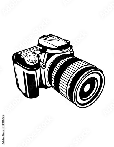Camera | Photography | Photographer | Camera | Cam Lens | Photo Studio | Party Theme | Picture | Original Illustration | Vector and Clipart | Cutfile and Stencil