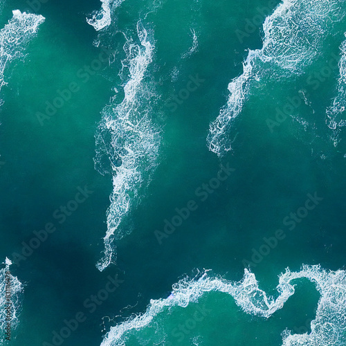 Seamless overhead water ocean waves blue texture © Jacob