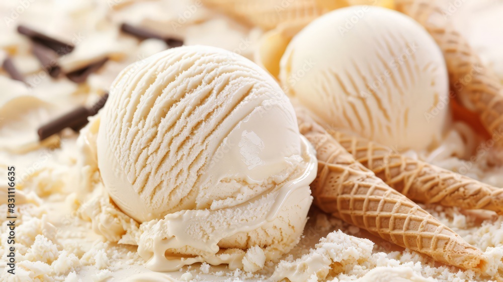 Indulge in the creamy goodness of vanilla ice cream on a hot summer day. Indulge in the creamy goodness of vanilla ice cream on a hot summer day.