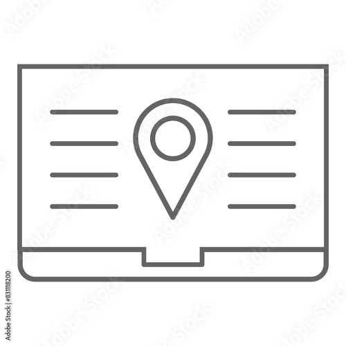 Map location icon, vector illustration, simple design, best used for web