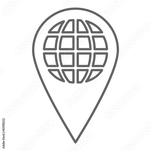 Map location icon, vector illustration, simple design, best used for web