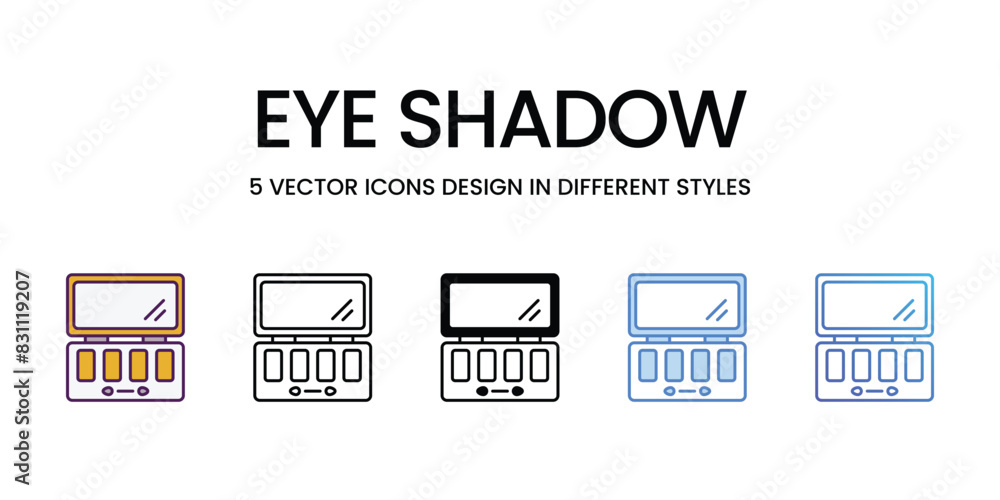 Eye Shadow icons vector set stock illustration. Eye Shadow icons vector set stock illustration.