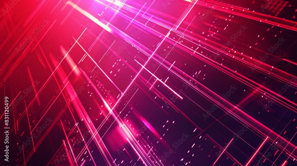 Irregular line graphics with red purple light background, minimalist, advanced, technological sense, future, peaks and troughs, 4k high-definition wallpaper, background, generated by AI. Abstract 