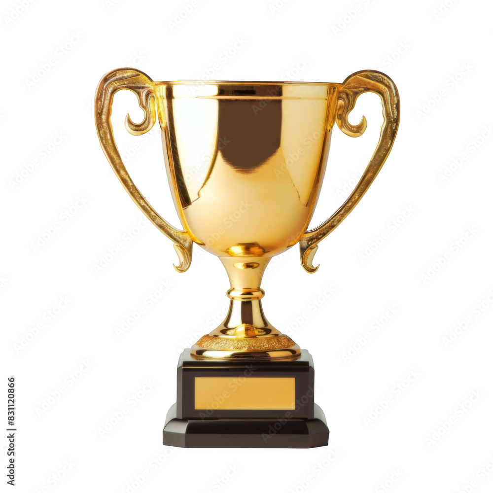 Winner golden trophy cup on white background Winner golden trophy cup on white background