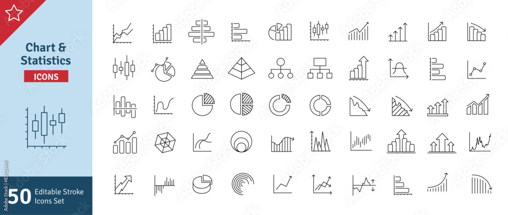 Business Graph and Charts Line Icons Set. Statistics, Analytics, Data, Financial Chart, Diagrams, Economy, Money, Candlesticks, Bar Charts, Pie Charts Etc. Editable Stroke Vector Illustration. Business Graph and Charts Line Icons Set. Statistics, Analytics, Data, Financial Chart, Diagrams, Economy, Money, Candlesticks, Bar Charts, Pie Charts Etc. Editable Stroke Vector Illustration.