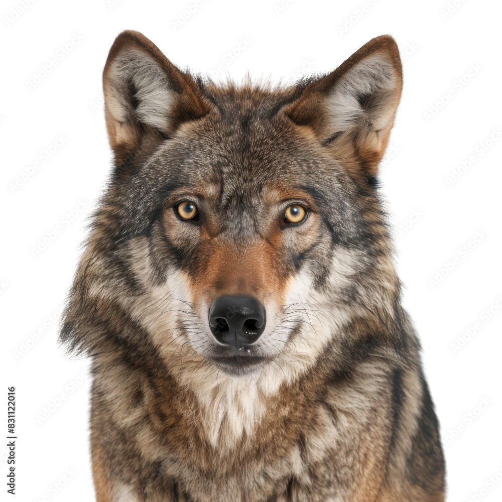 Wolf looking on white background Wolf looking on white background