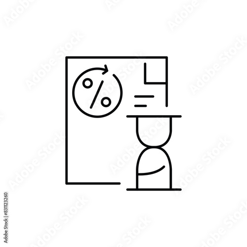 credit history thin outline icon vector design good for website and mobile app