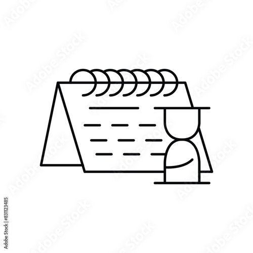loan term thin outline icon vector design good for website and mobile app