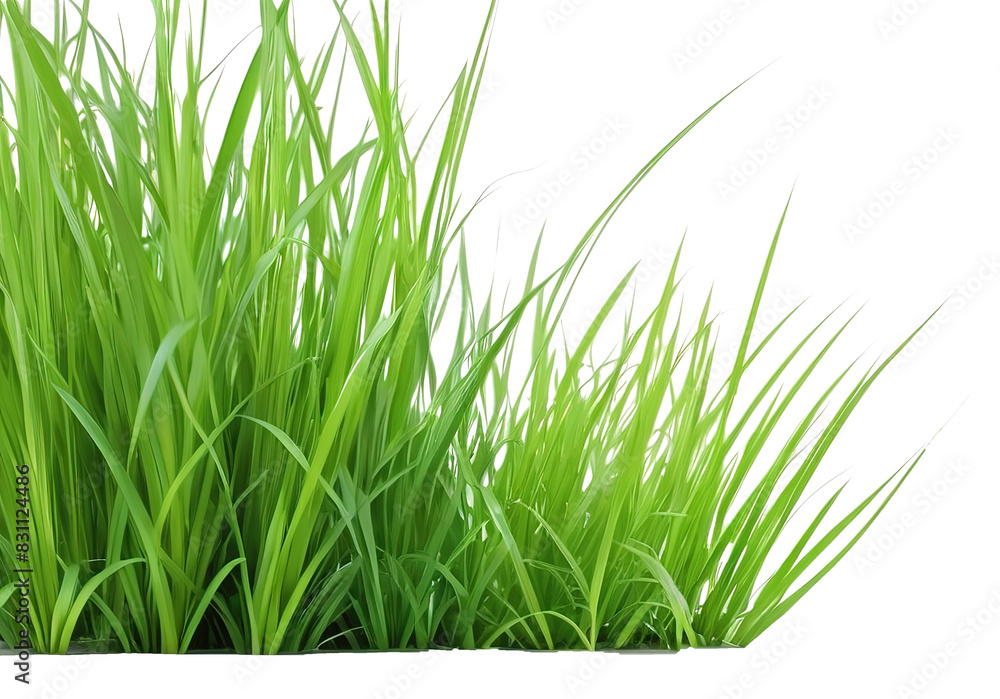 Obraz premium A clump of grass isolated on a white background