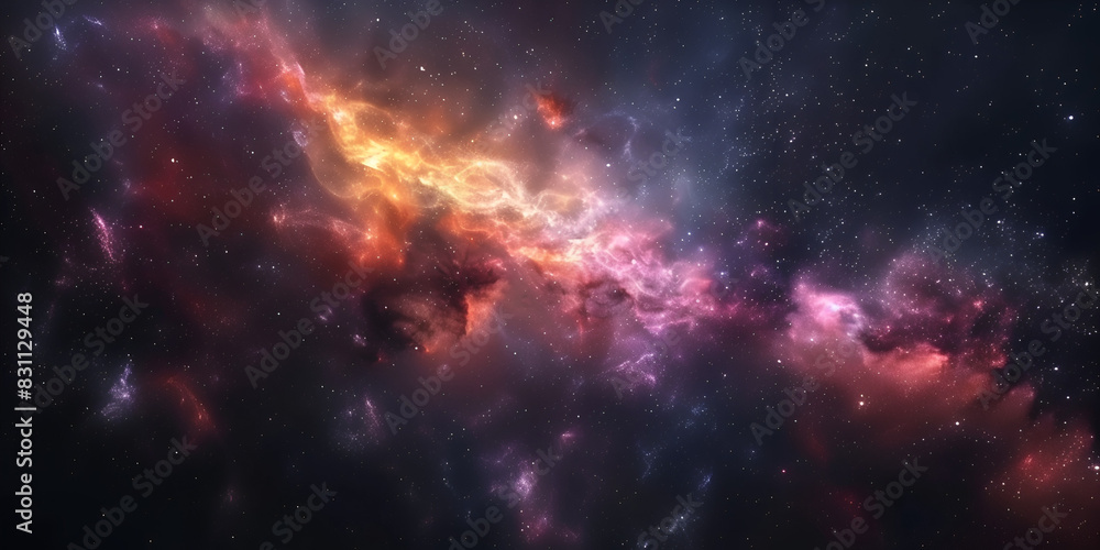 Shimmering Nebulae and Galaxies A Breathtaking Celestial Vista Concept Celestial Beauty Astronomical Wonders Cosmic Exploration Universe Photography Starry Skylines