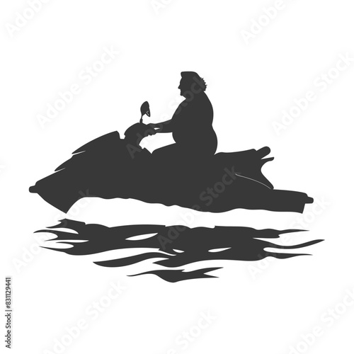 Silhouette: Watercraft Rider, Speed and Spray.